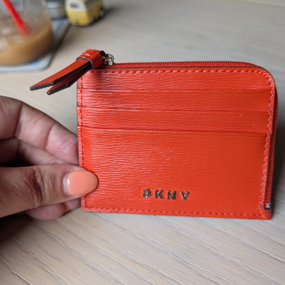 DKNY Bold Orange Card & Coin Wallet